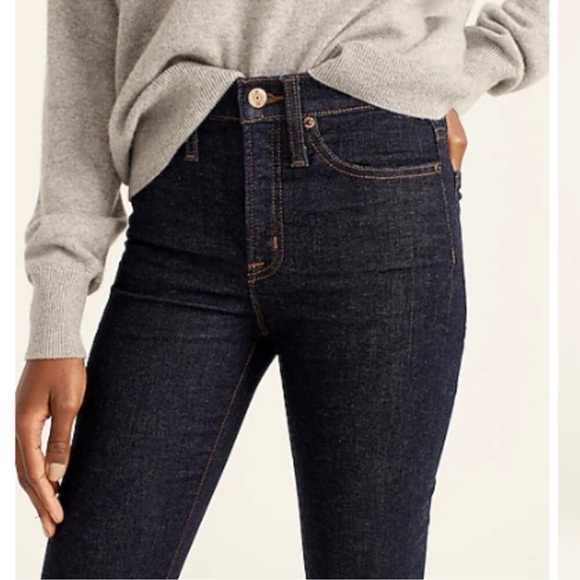 J. Crew 9" mid-rise toothpick jean in Classic Rinse wash - Picture 3 of 8